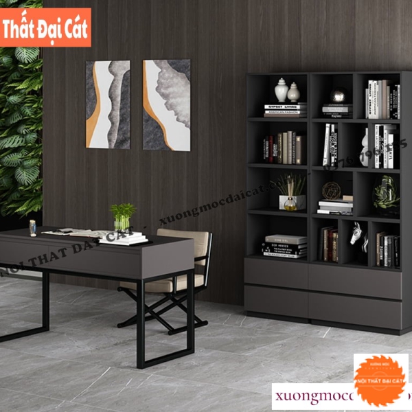 Tủ hồ sơ tone xám chì hiện đại THS084