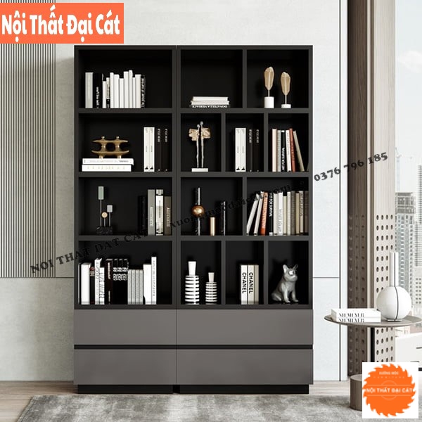 Tủ hồ sơ tone xám chì hiện đại THS084