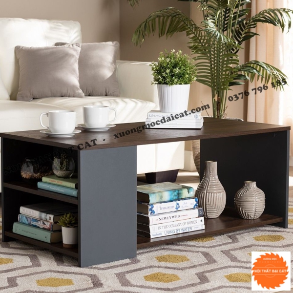 Bàn sofa - bàn trà tone xám chì BS069