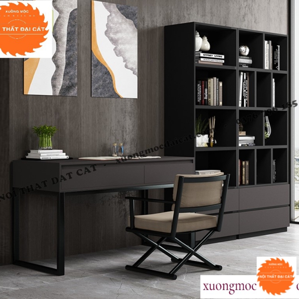 Tủ hồ sơ tone xám chì hiện đại THS084