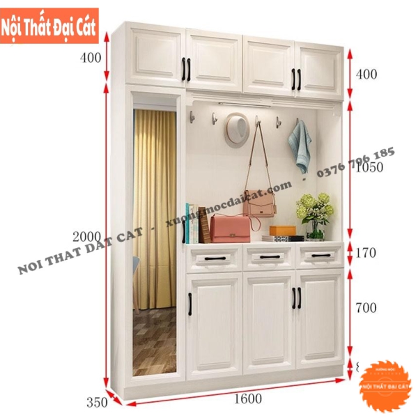 Tủ đựng giày dép gỗ hiện đại TG231
