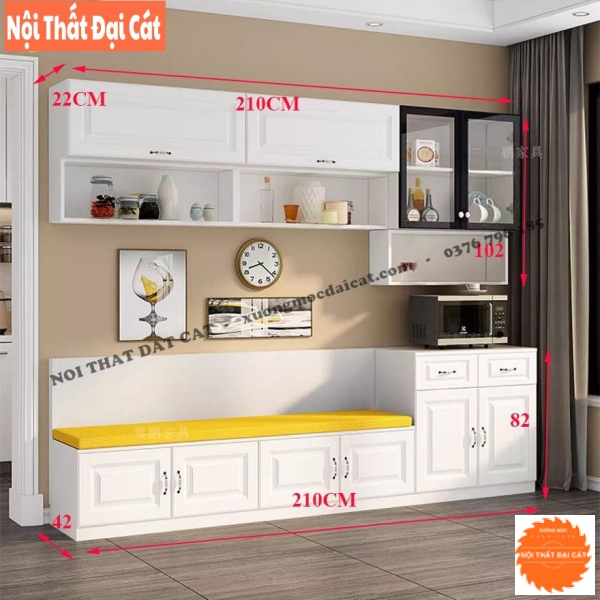 Tủ gỗ treo tường cho nhà bếp TBN090