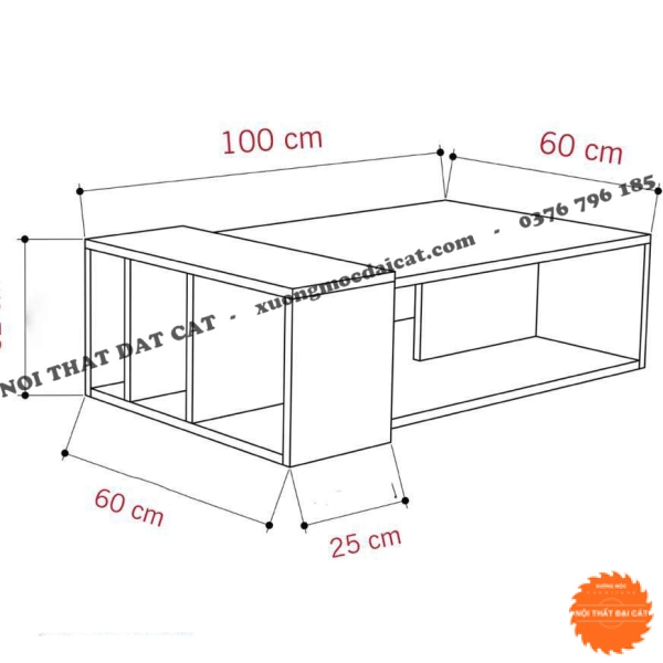 Bàn sofa gỗ công nghiệp đẹp BS070