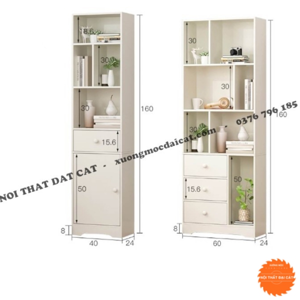 Kệ sách đẹp bằng gỗ cao cấp KS186
