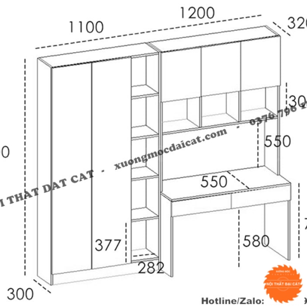 Bàn học sinh phong cách hiện đại BH072