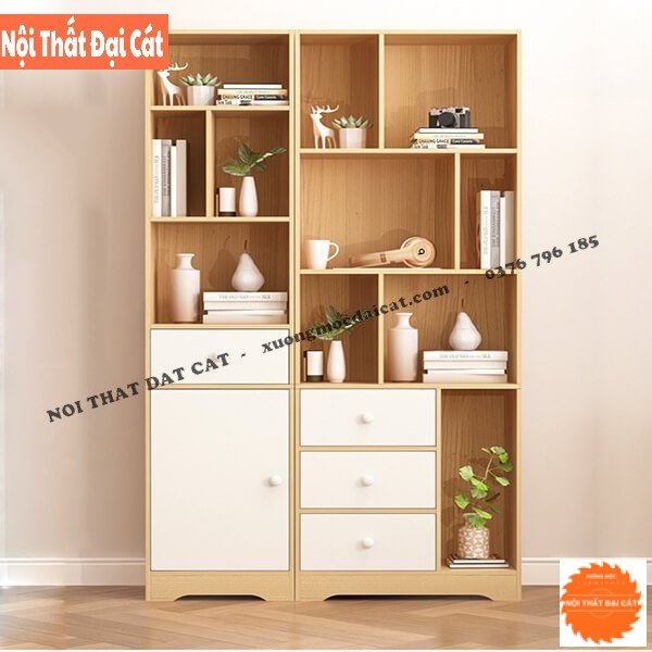 Kệ sách đẹp bằng gỗ cao cấp KS186