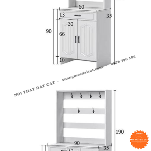 Tủ giày thiết kế phong cách Châu Âu TG232
