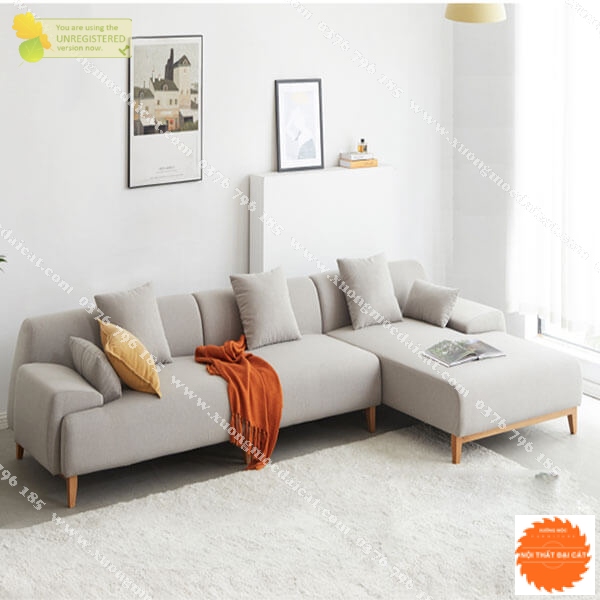 Ghế sofa góc nỉ chữ L sang trọng