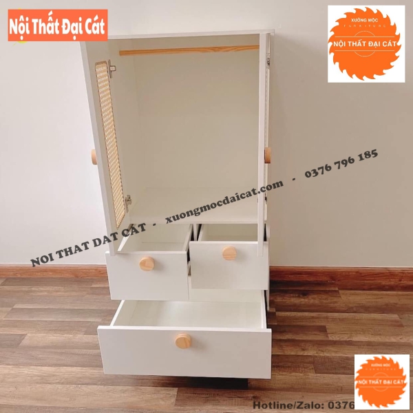 Tủ áo quần cho bé cánh mây TAM006