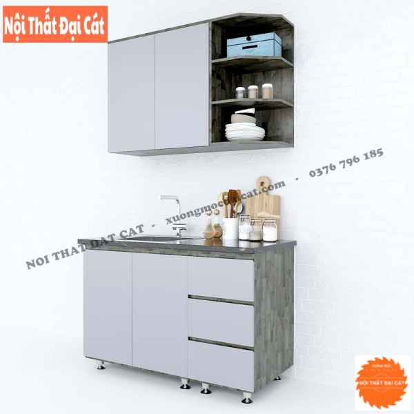 Tủ bếp mini cho căn hộ nhỏ TBMN006