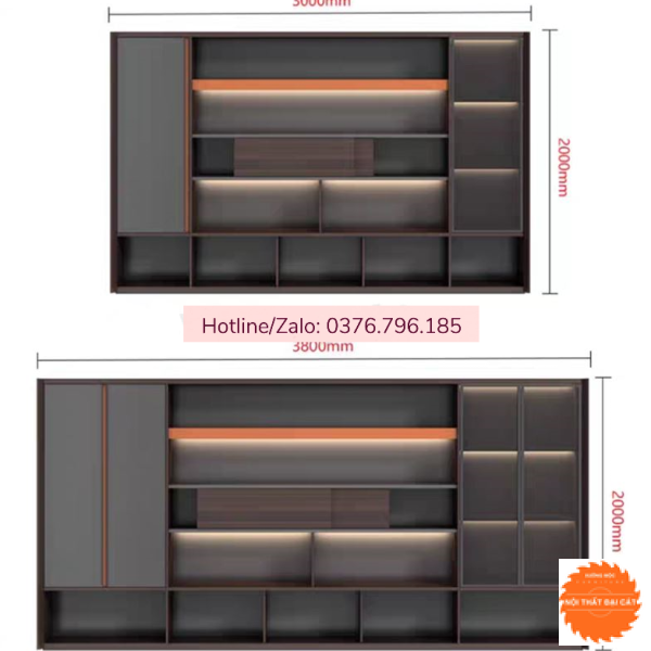 Tủ giám đốc gỗ công nghiệp TGĐ006