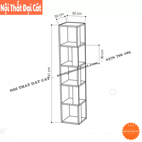 Kệ trang trí ở góc tường KTT133