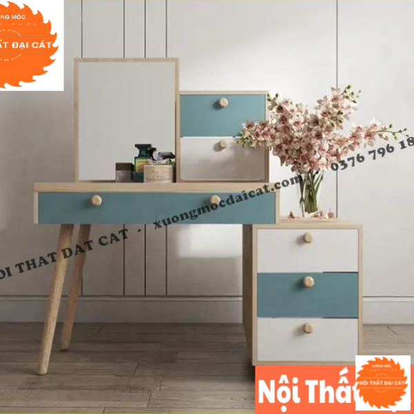 Bàn trang điểm gương chữ nhật nhỏ BTĐ092