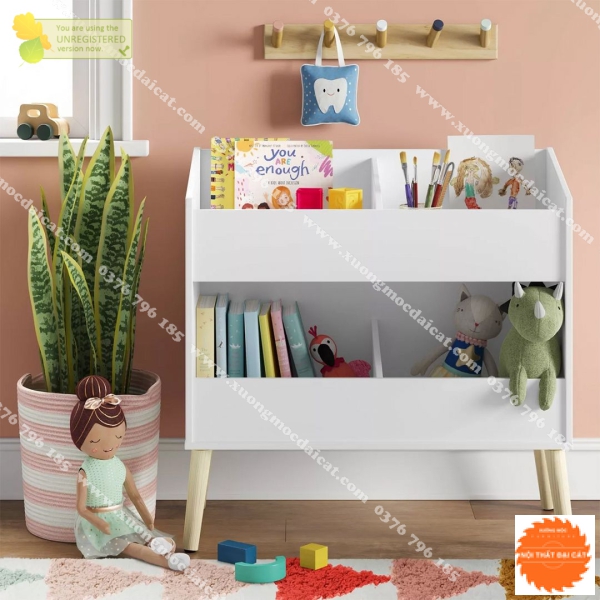 Kệ sách phòng ngủ cho bé KSTE010