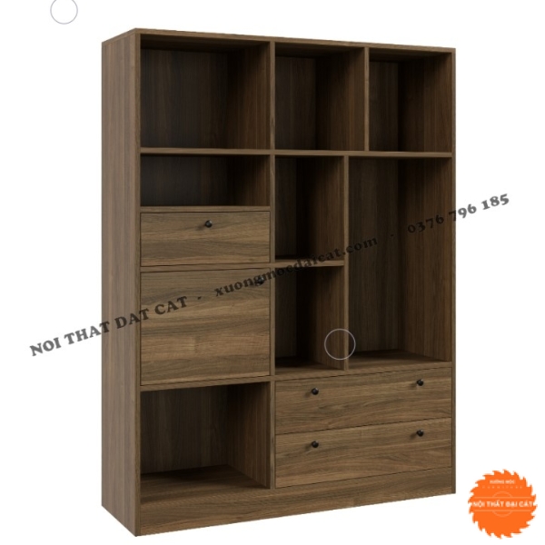 Kệ sách nhiều ngăn có hộc kéo tiện dụng KS205