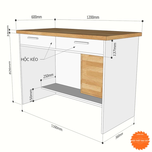 Quầy thu ngân gỗ công nghiệp QTN012