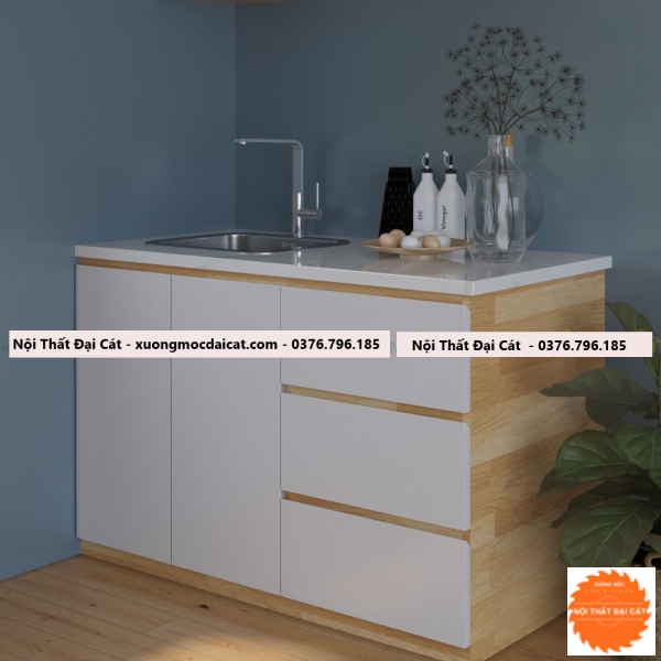 Tủ bếp mini cho căn hộ nhỏ TBMN006