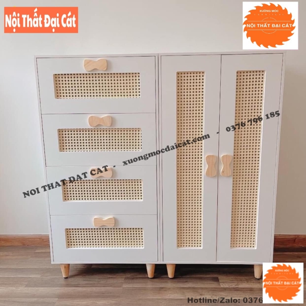 Tủ áo quần cho bé cánh mây TAM006