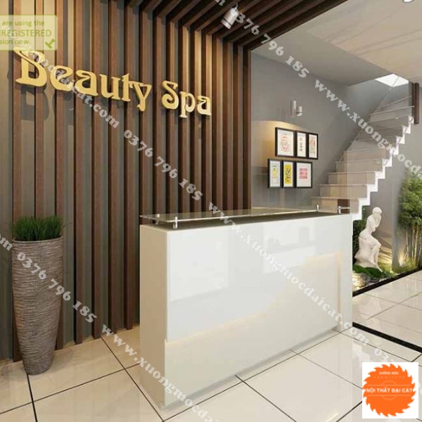 Vách logo cho quầy lễ tân MS0027