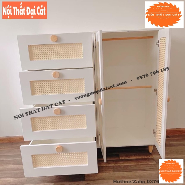 Tủ áo quần cho bé cánh mây TAM006