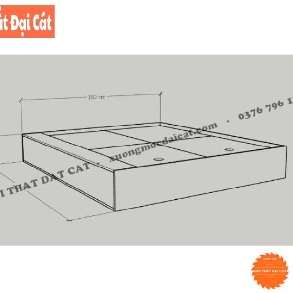 Giường ngủ gỗ công nghiệp đẹp G119