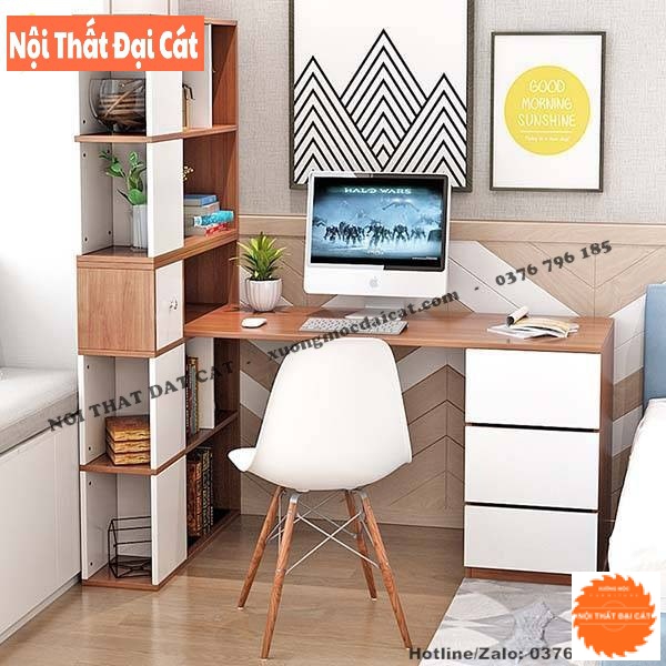 Bàn làm việc kèm kệ sách BLV104