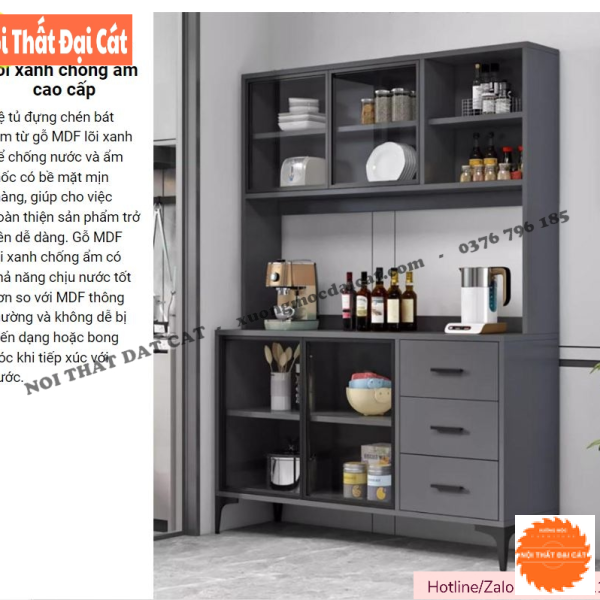 Tủ bếp gỗ cao cấp hiện đại TBN092
