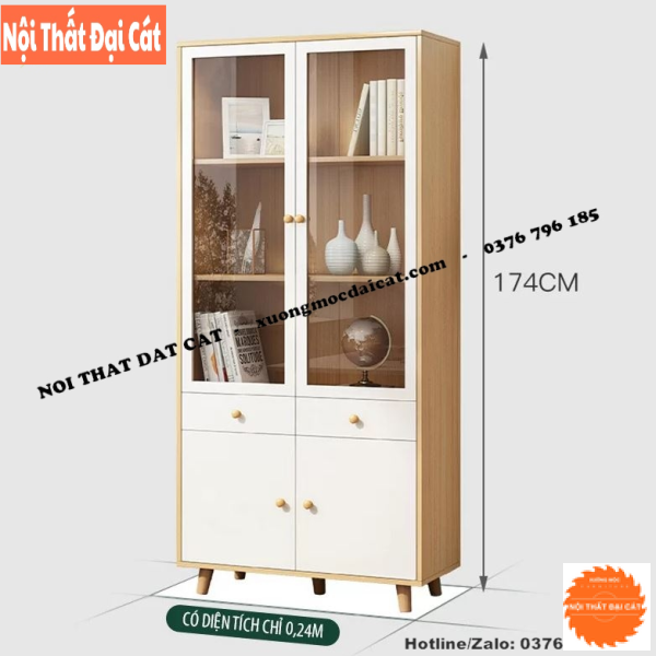 Tủ hồ sơ - tủ để sách thiết kế đẹp THS082