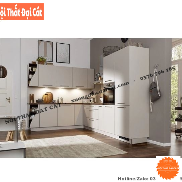 Tủ bếp gỗ thiết kế hiện đại TB0139