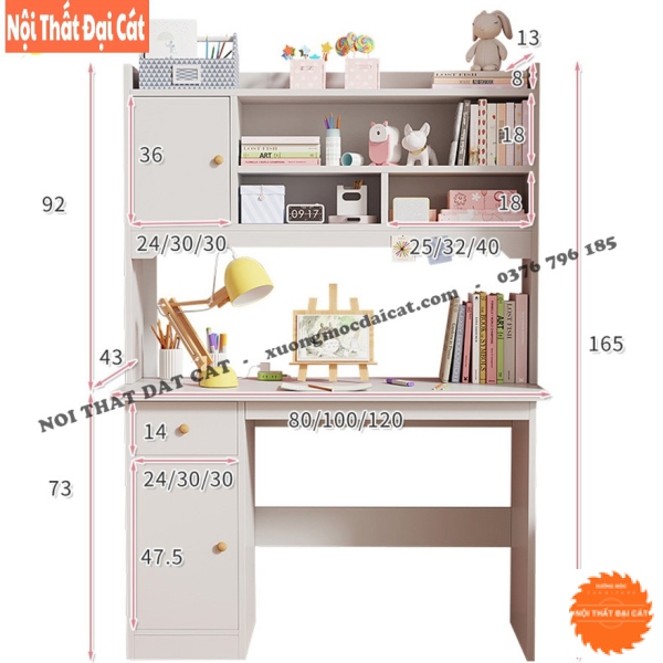 Bàn học gỗ công nghiệp đẹp BH076