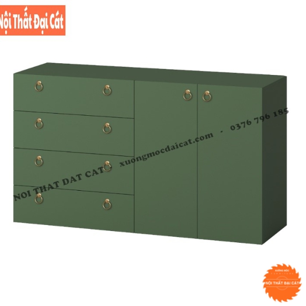 Tủ lưu trữ 2 cánh, 4 hộc kéo hiện đại TĐ061