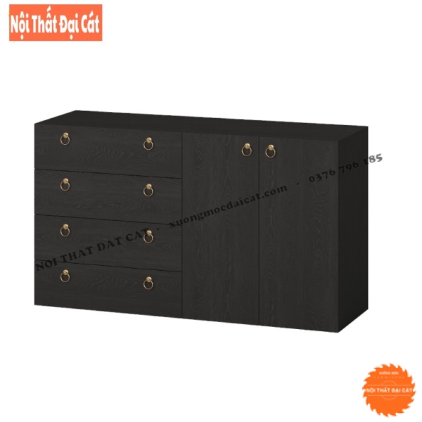 Tủ lưu trữ 2 cánh, 4 hộc kéo hiện đại TĐ061