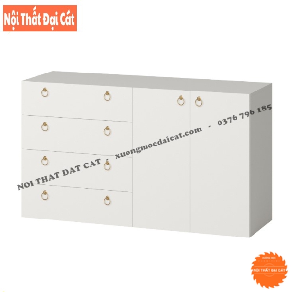 Tủ lưu trữ 2 cánh, 4 hộc kéo hiện đại TĐ061