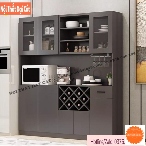 Tủ bếp gỗ kiểu dáng hiện đại TBN096