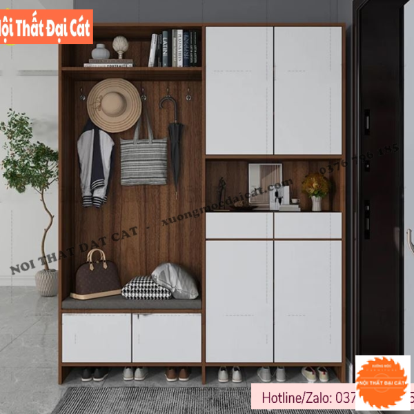 Tủ đựng giày dép gỗ thiết kế đa năng TG237