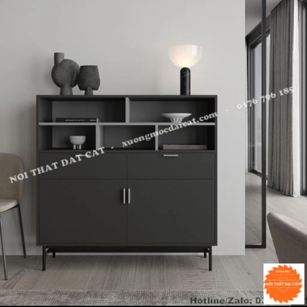 Tủ hồ sơ tone đen thiết kế đẹp THST050
