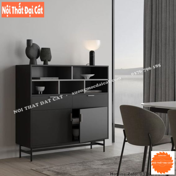 Tủ hồ sơ tone đen thiết kế đẹp THST050