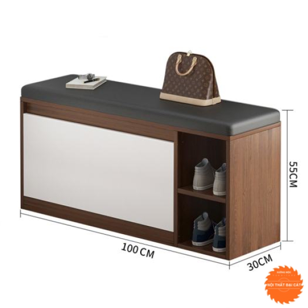 Tủ giày màu gỗ nâu TG146