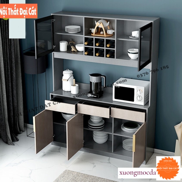 Tủ để đồ nhà bếp bằng gỗ cao cấp TBN098