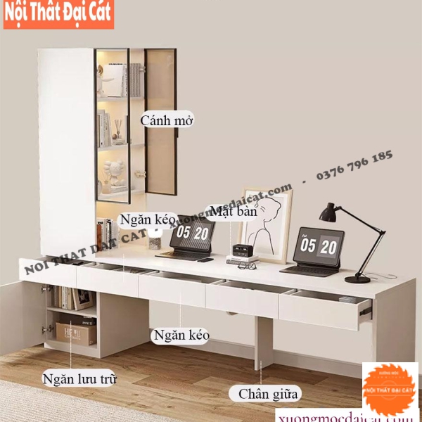 Bàn làm việc đôi hiện đại BLV133