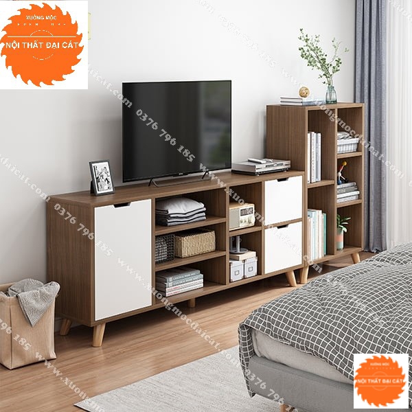 Kệ tivi hiện đại bằng gỗ tiện dụng KTV259