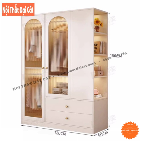 Tủ áo quần gỗ thiết kế sang trọng, hiện đại TA477