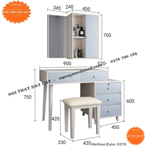Bàn trang điểm hiện đại BTĐ093