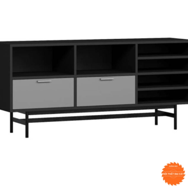 Kệ tivi gỗ tone màu xám đen KTV361