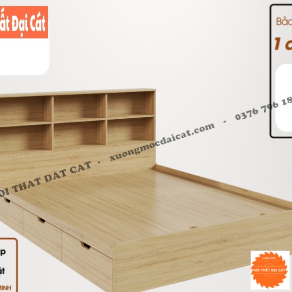 Giường ngủ gỗ thiết kế đa năng G120