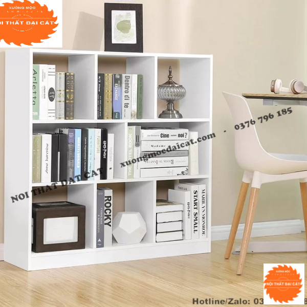 Kệ sách gỗ MDF cạnh bàn làm việc KS141
