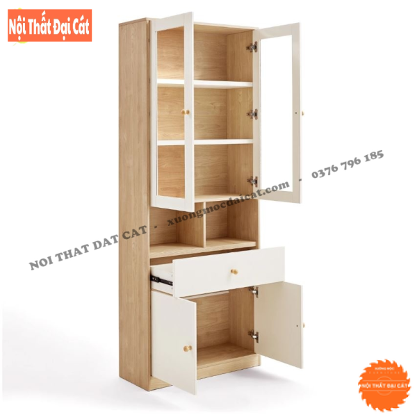 Tủ sách trang trí hiện đại KS222