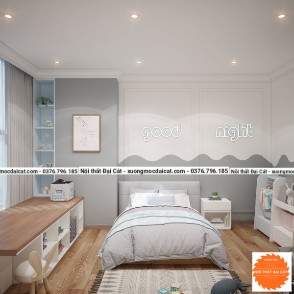 Giường cho bé thiết kế tiện nghi MS0024