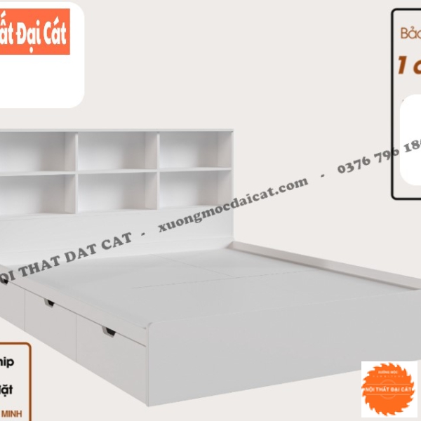 Giường ngủ gỗ thiết kế đa năng G120