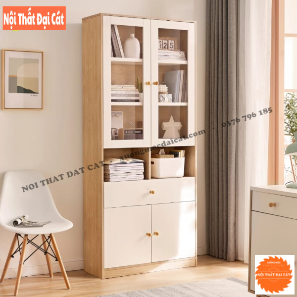 Tủ sách trang trí hiện đại KS222